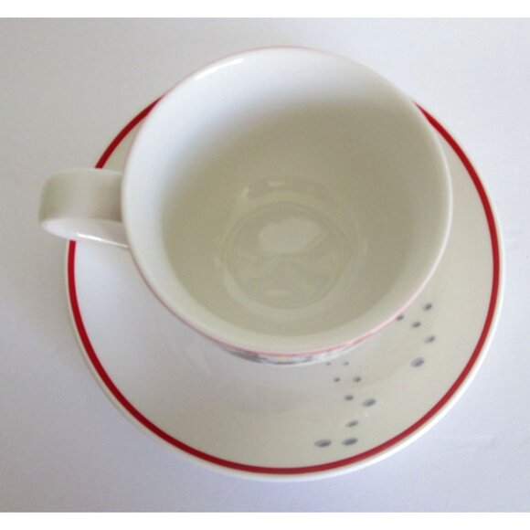 Noritake Twas the Night Before Christmas Cup & Saucer Scottie Dogs Snowy Village - Picture 5 of 8